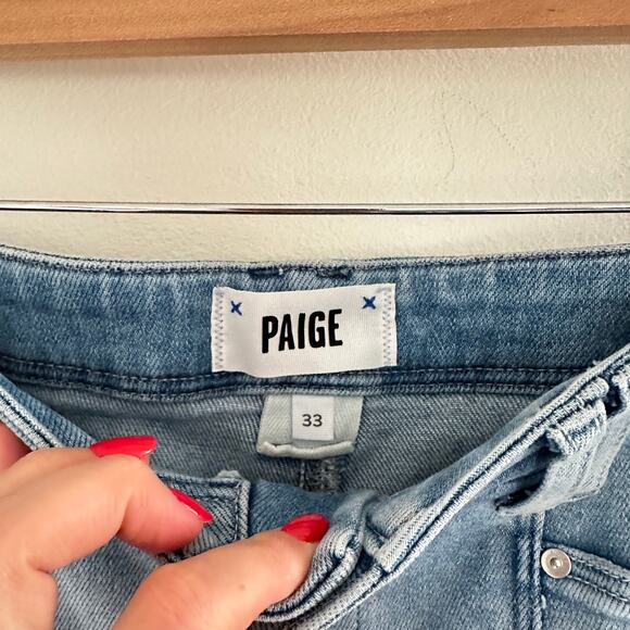 PAIGE The Anessa High-Rise Crop Wide Leg Jeans in Shooting Star 33 - Picture 11 of 12